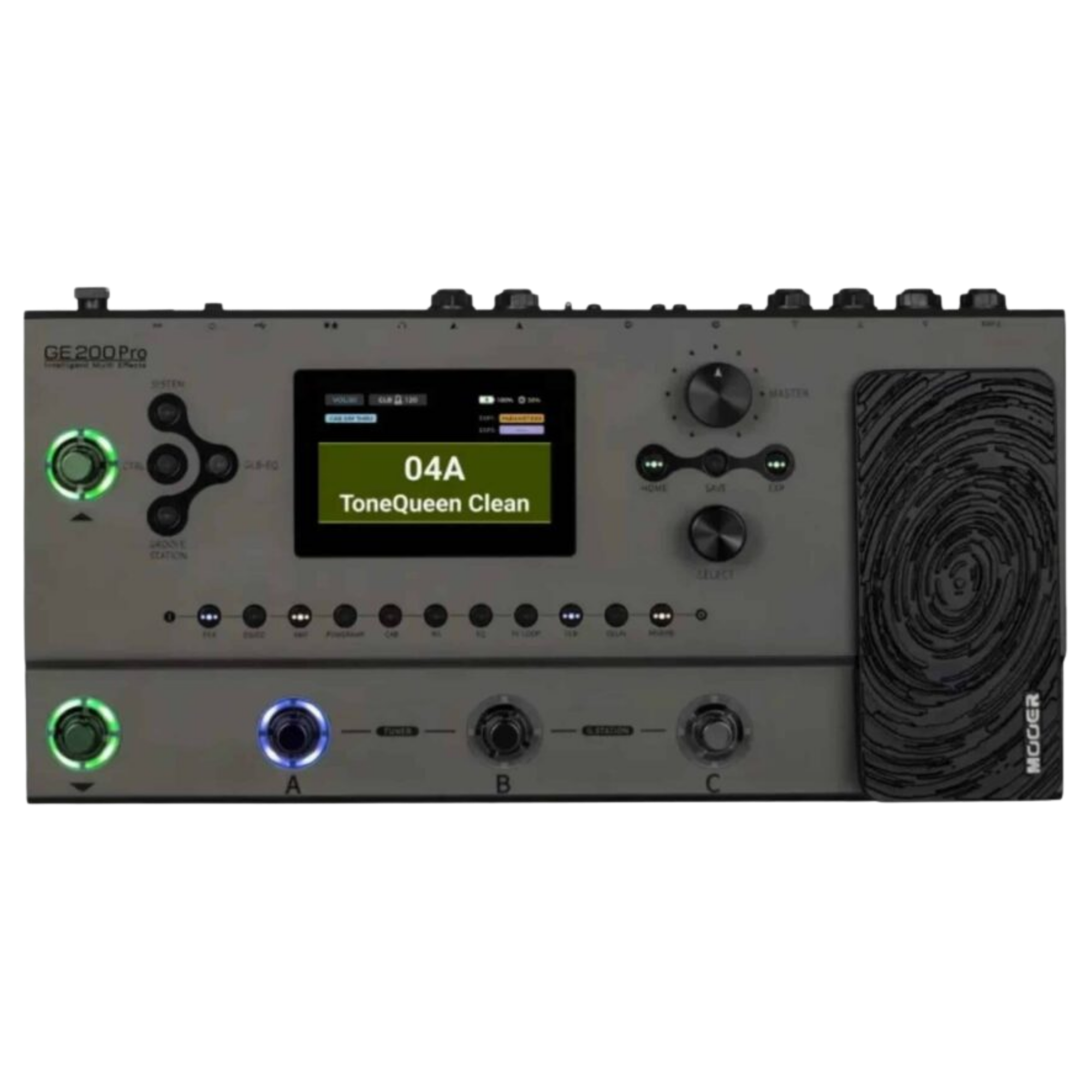 Pedaleira Multiefeitos Mooer GE200PRO para Guitarra com 286 Efeitos 55 Amplificadores Looper Bluetooth e MIDI