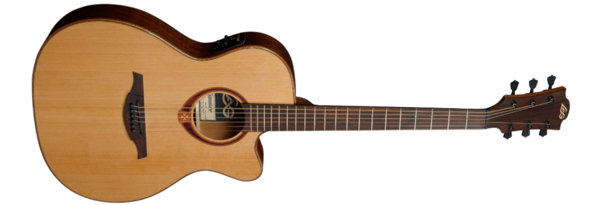 Violão Eletroacústico LAG T118ASCE Tramontane Aço Auditorium Slim Cutaway Tampo Sólido Cedro com Astro-Lâg