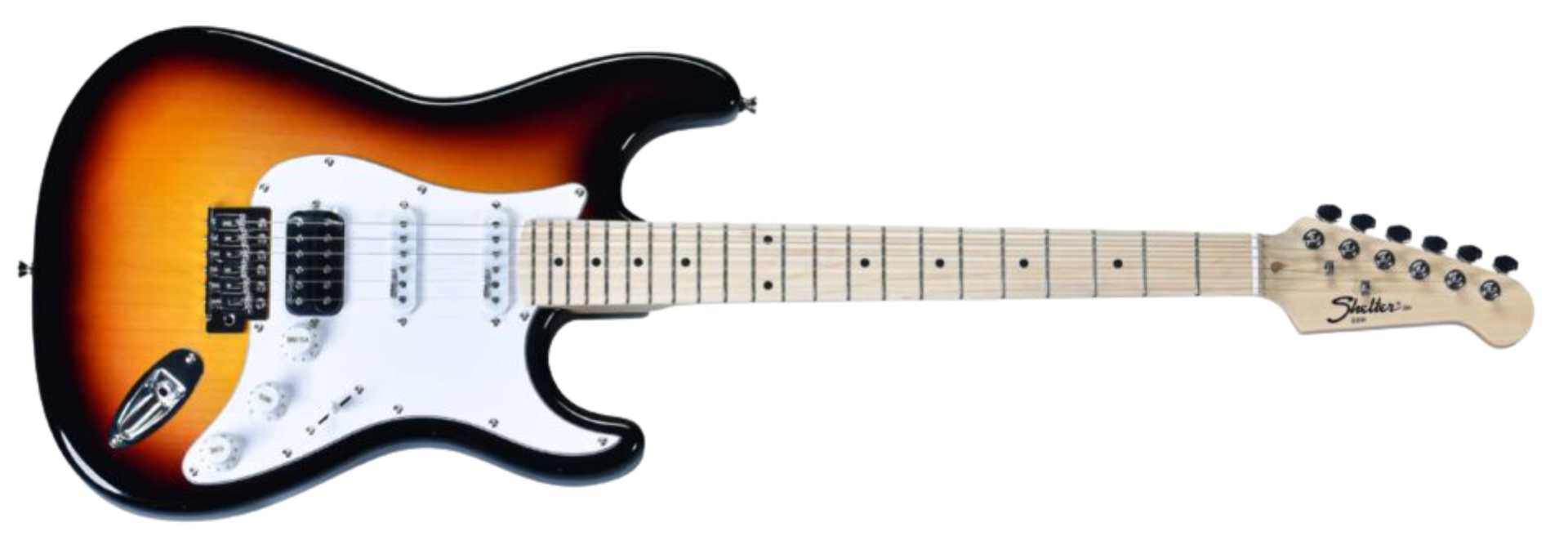 Guitarra Shelter SSW Strato HSS 3TS 3 Tone Sunburst com Captadores Wilkinson