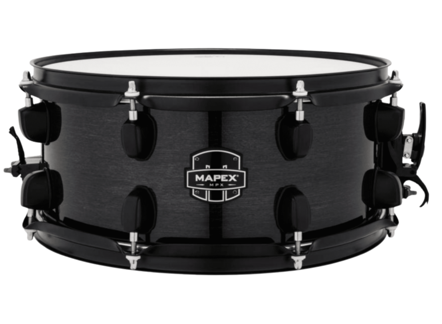 Caixa de Bateria Mapex MPX 13x6” MB Transparent Midnight Black Casco Híbrido Maple/Poplar MPNMP3600BMB
