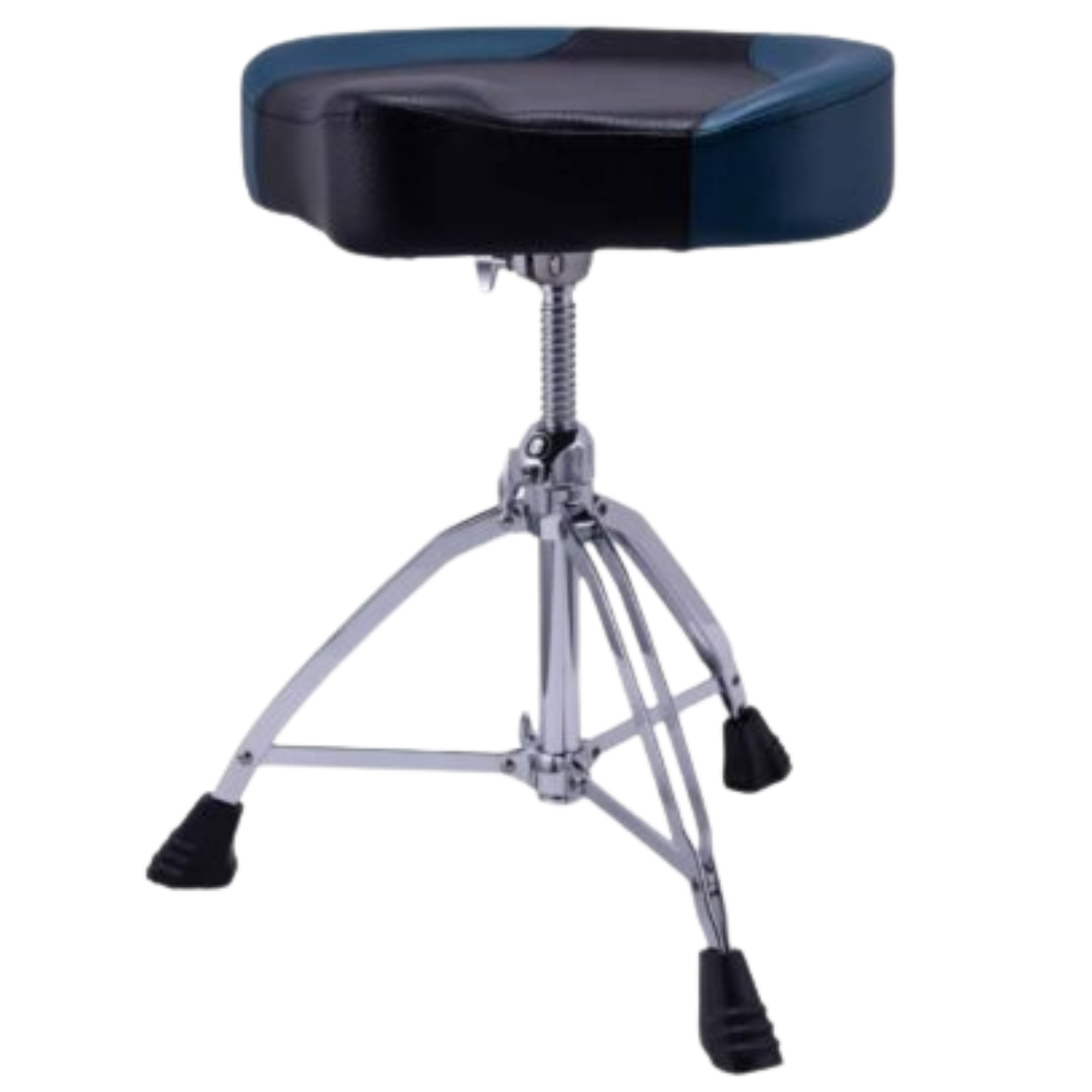 Banco Bateria Mapex T855BL Série 800 Selim 17" x 4" Azul com Breathable Cloth e Tripé Duplo