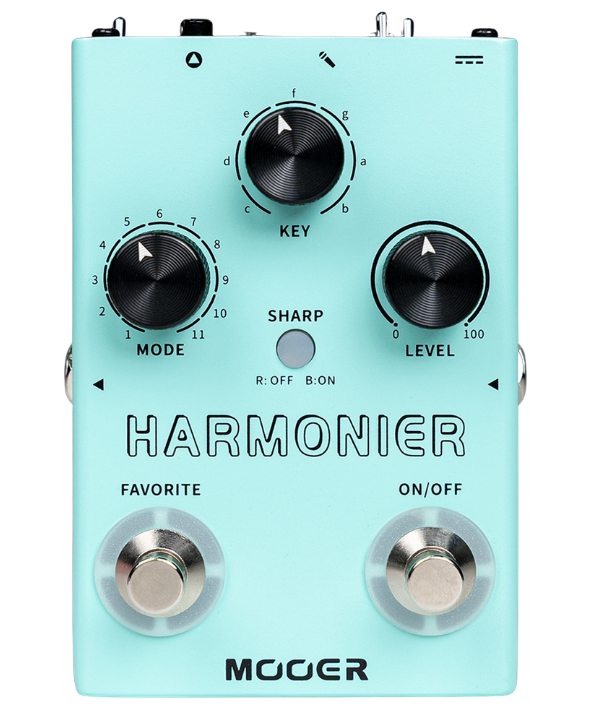 Pedal de Voz Mooer MVP2 Harmonier com 11 Modos de Harmonia Reverb 7 Presets Phantom Power 48V e XLR/P10