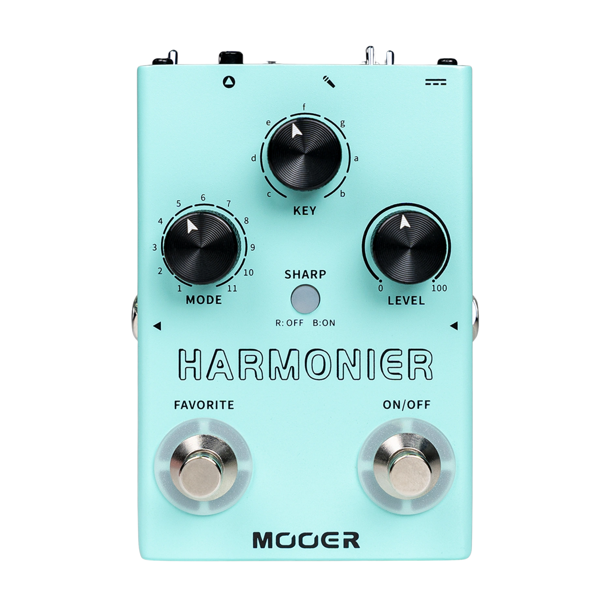 Pedal de Voz Mooer MVP2 Harmonier com 11 Modos de Harmonia Reverb 7 Presets Phantom Power 48V e XLR/P10