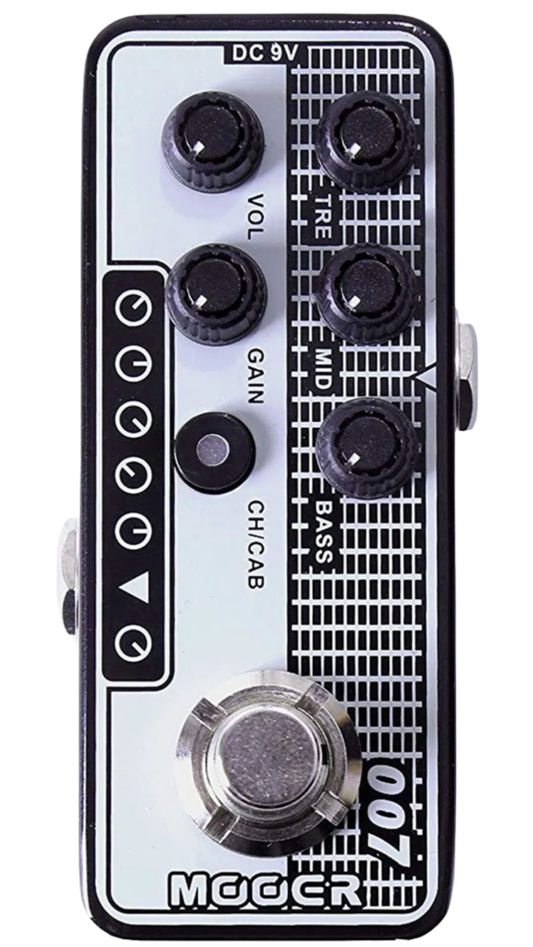 Pedal Pré-Amplificador Mooer M007 Regal Tone Dual Channel com EQ 3 Bandas e Simulador de Gabinete