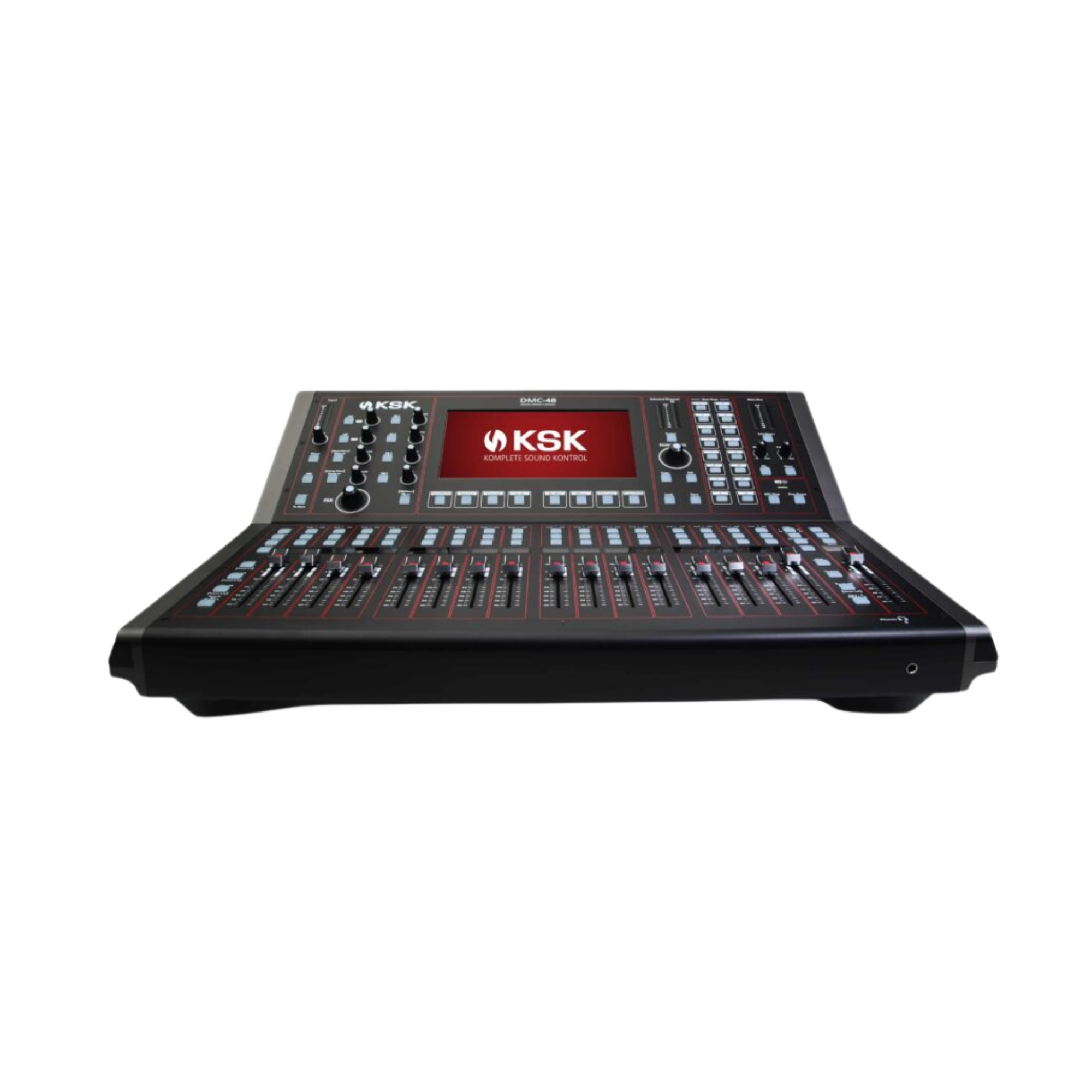Mesa de Som Digital KSK DMC-48 48 Canais com Tela Touch 10.1" 32 Pré-amps e Gravação USB