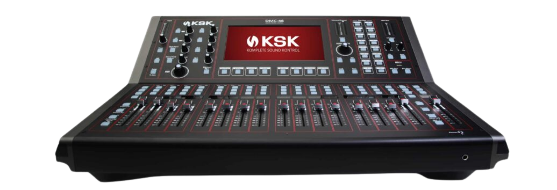 Mesa de Som Digital KSK DMC-48 48 Canais com Tela Touch 10.1" 32 Pré-amps e Gravação USB