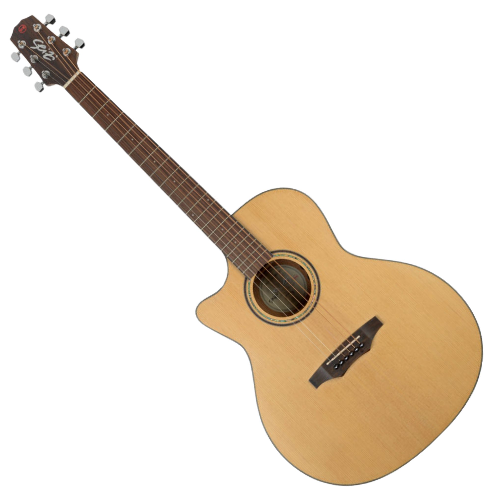 Violão Eletroacústico Seizi Originals Ryu Cutaway Lefty Spruce Natural com Fishman Sonitone e Bag