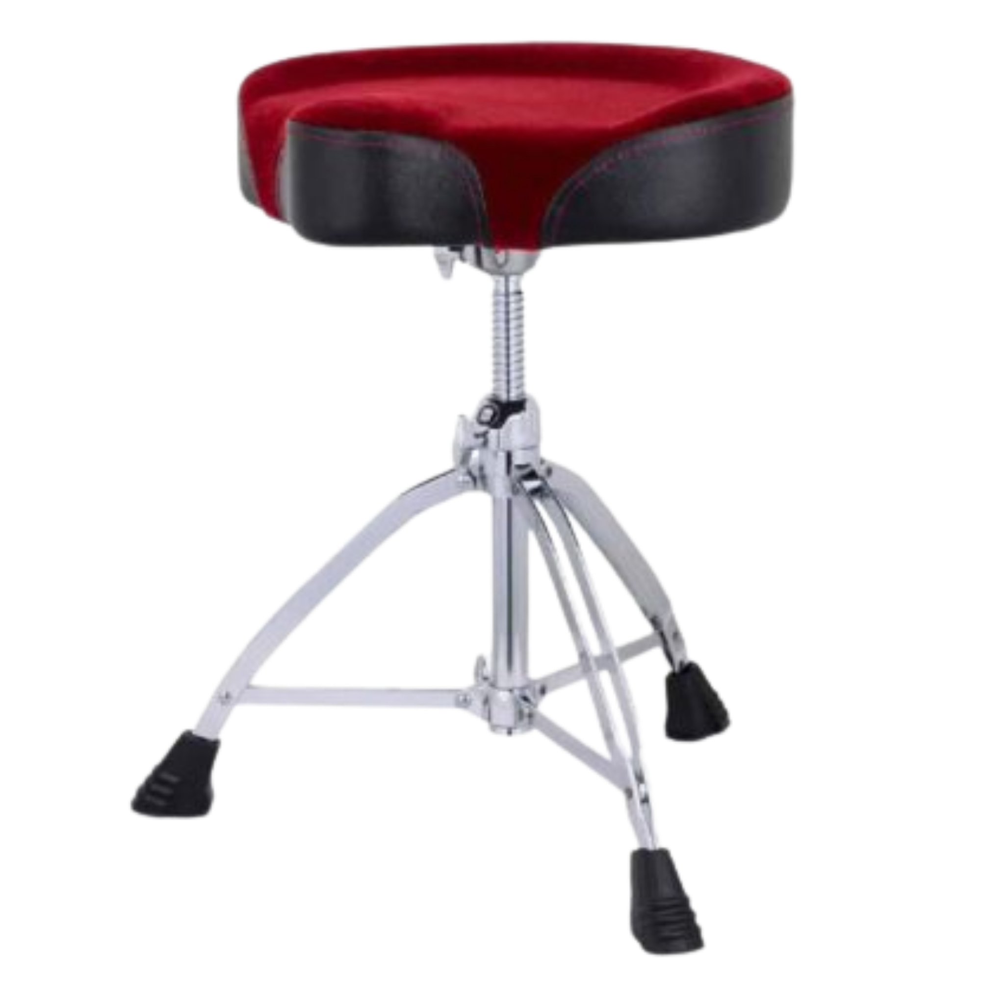 Banco de Bateria Mapex T865SER Série 800 Selim 17" x 4" Vermelho com Ajuste de Altura