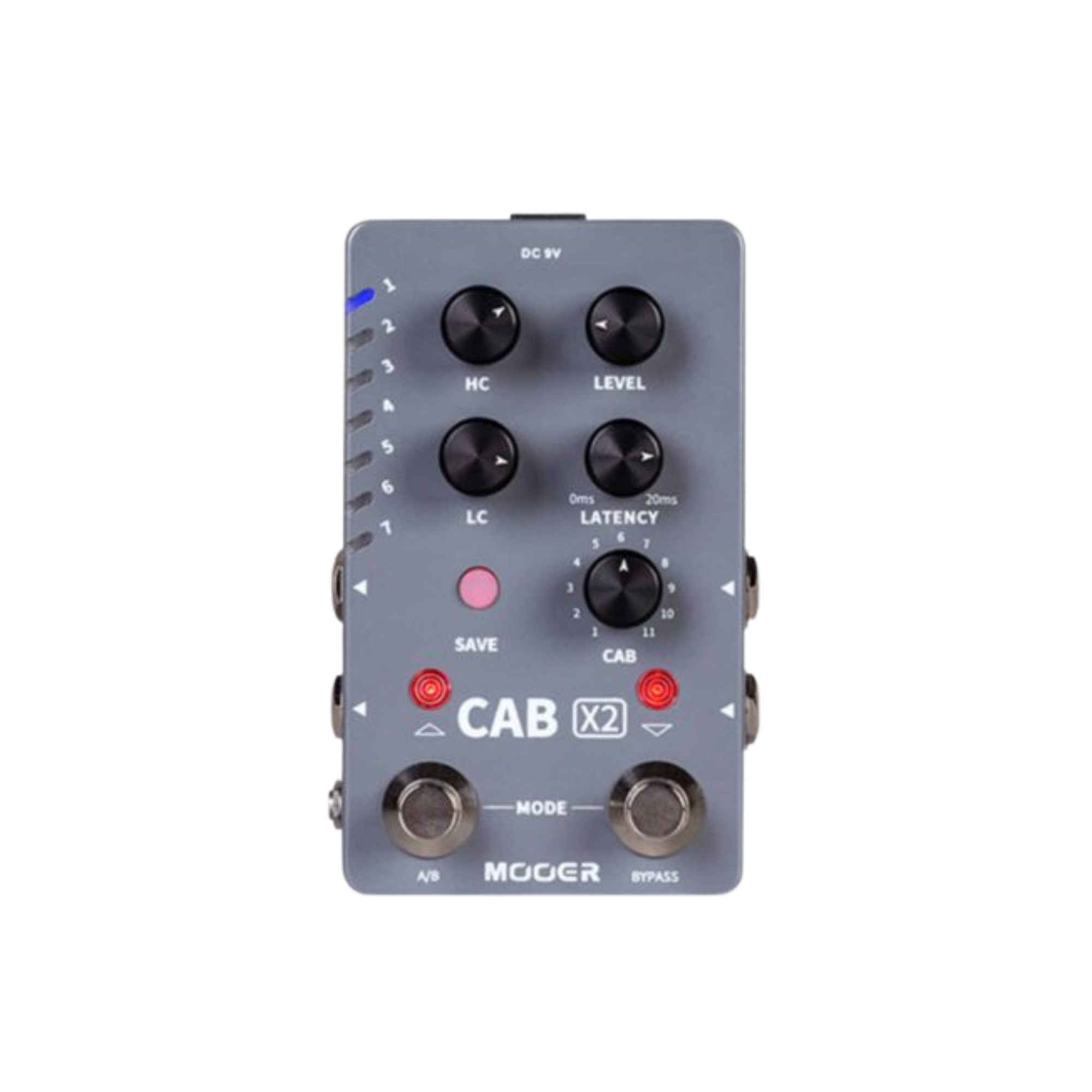Pedal Simulador de Gabinete Mooer Cab X2 Stereo com Carregamento de IR e 14 Presets