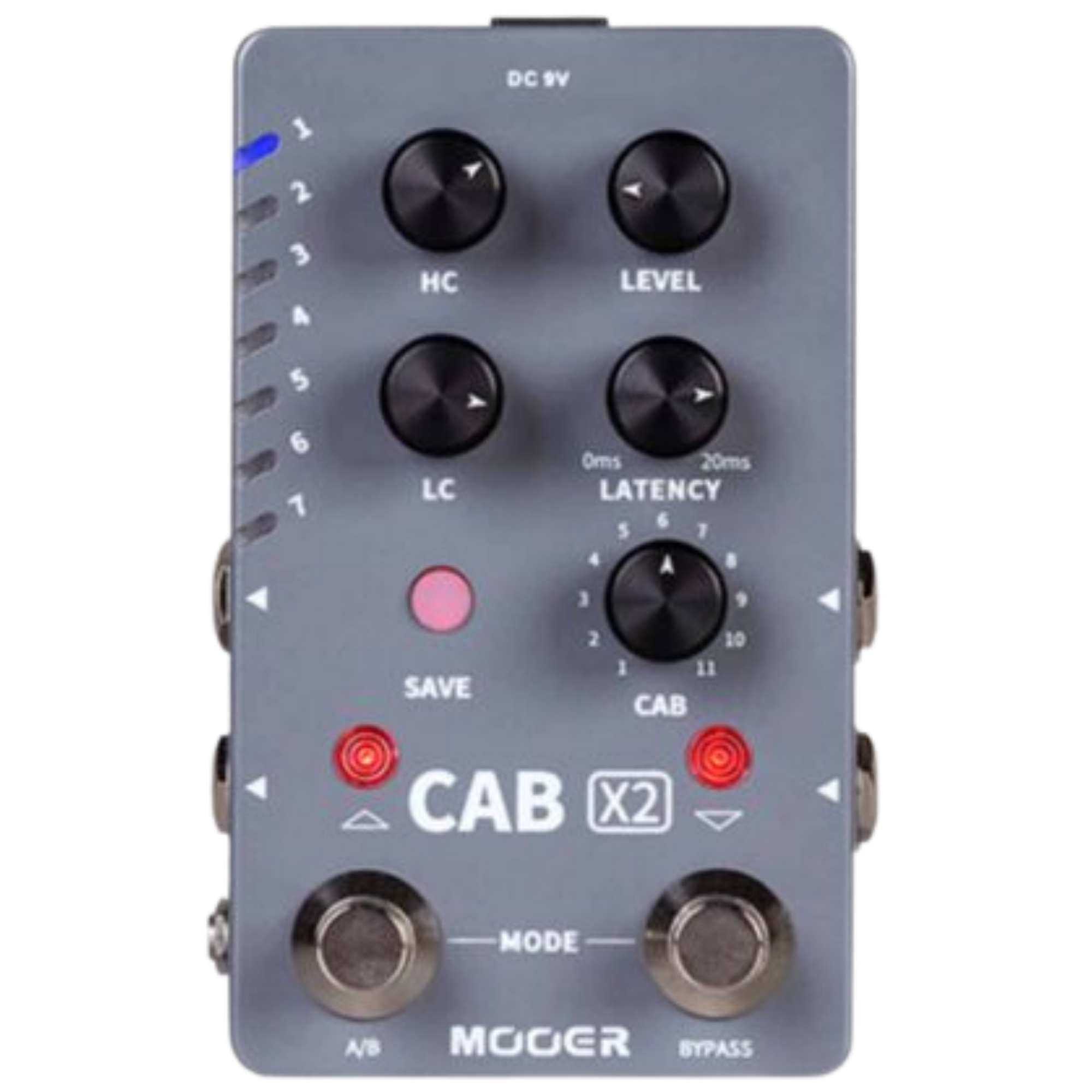 Pedal Simulador de Gabinete Mooer Cab X2 Stereo com Carregamento de IR e 14 Presets