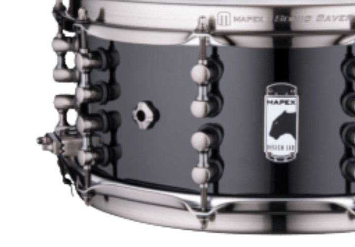 Caixa Mapex Black Panther Design Lab Maximus 14" x 6" Mahogany Gloss Piano Black Jeff Hamilton