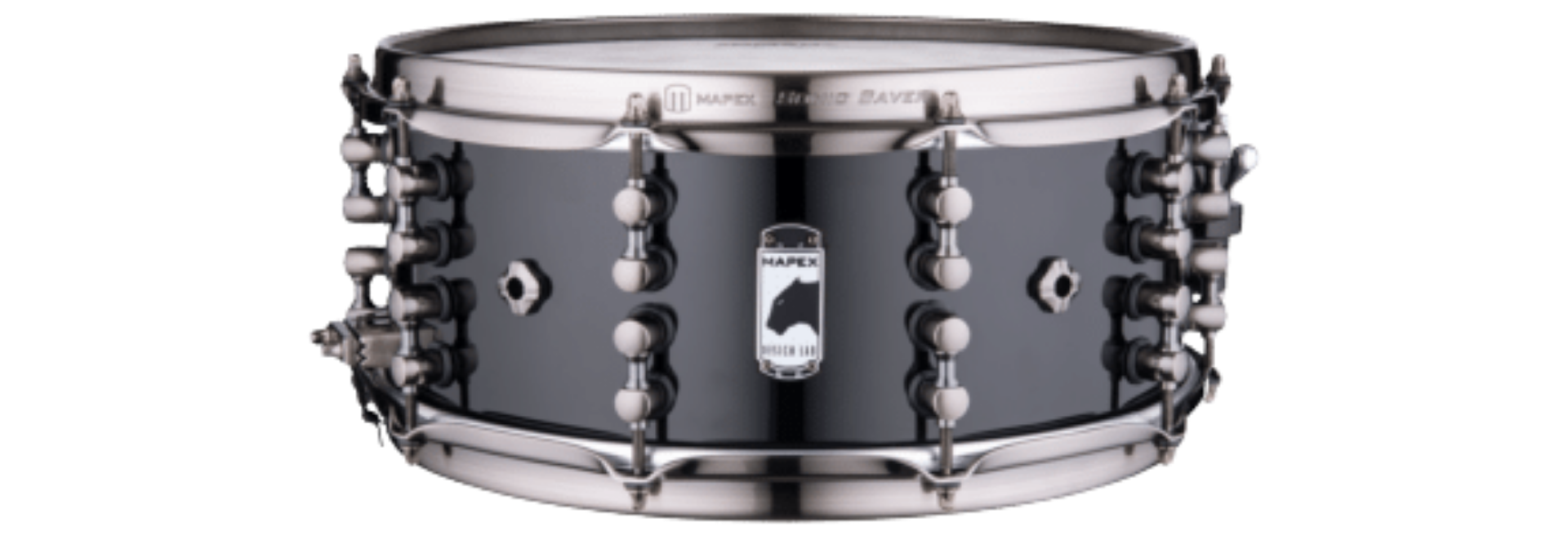 Caixa Mapex Black Panther Design Lab Maximus 14" x 6" Mahogany Gloss Piano Black Jeff Hamilton
