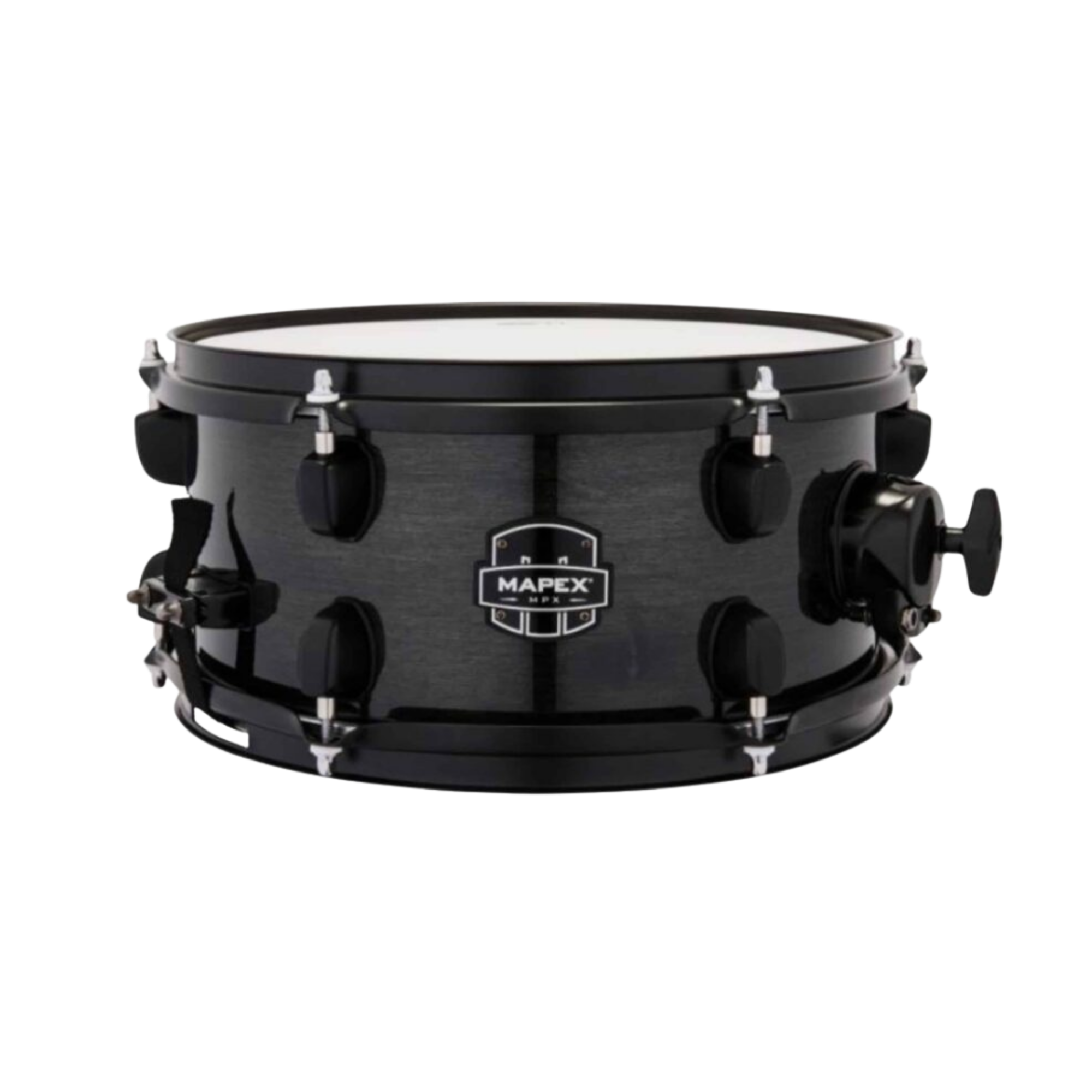 Caixa Mapex MPX 12" x 6" Maple/Poplar Transparent Midnight Black com Suporte para Tom Holder