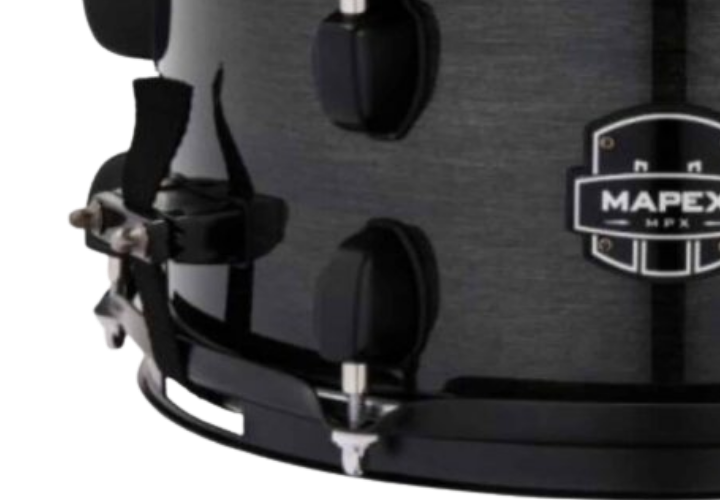 Caixa Mapex MPX 12" x 6" Maple/Poplar Transparent Midnight Black com Suporte para Tom Holder