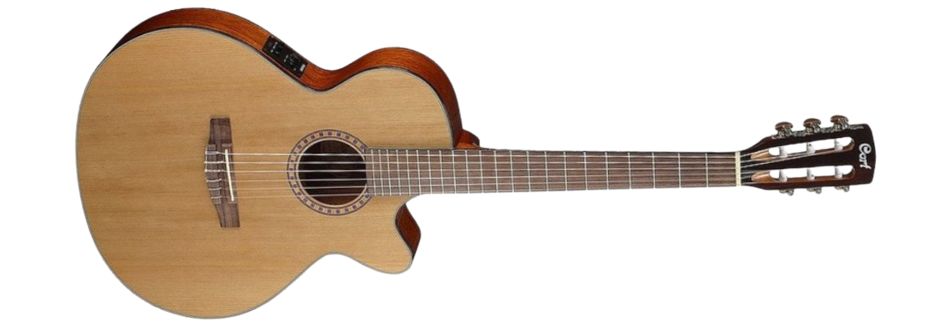 Violão Eletroacústico Cort CEC-5 NT Nylon Cutaway Tampo Sólido Red Cedar Fishman Presys II Natural