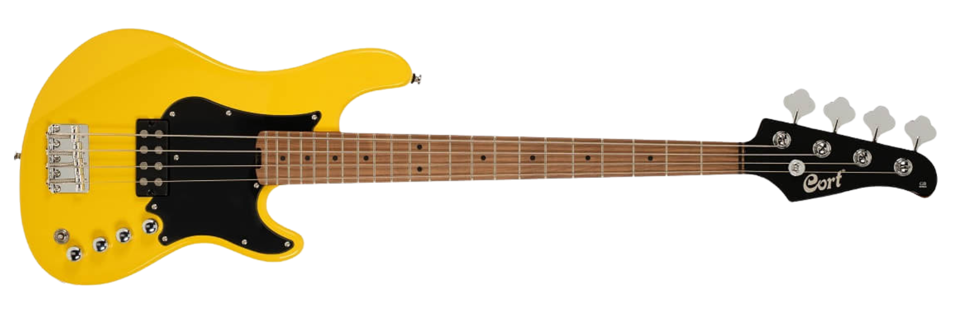 Contrabaixo Cort GB Short Scale 4 Cordas 30" Yellow Crush com Captador Humbucker e Pré Markbass