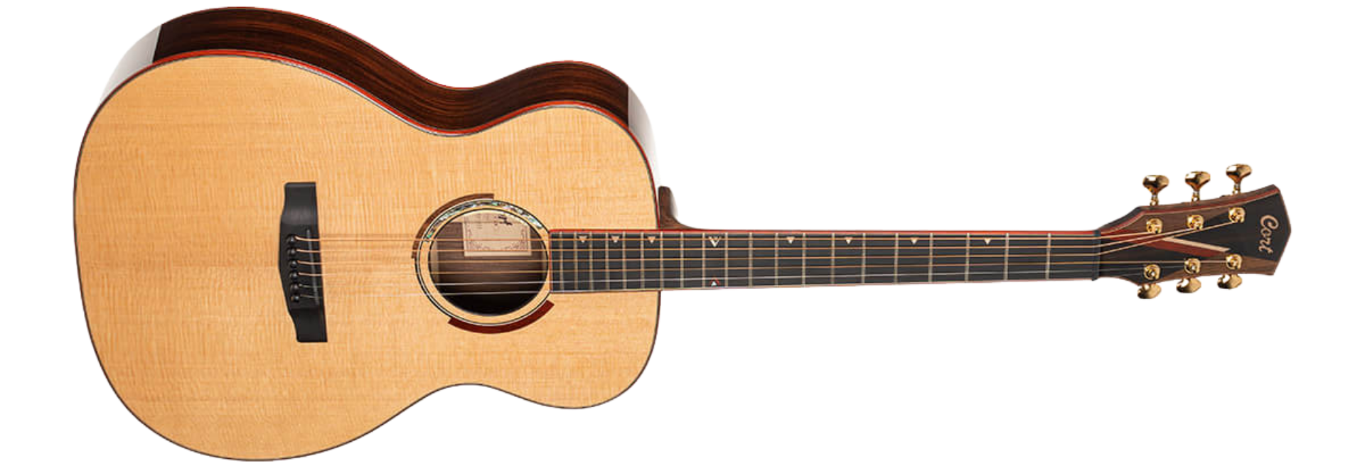 Violão Eletroacústico Cort Abstract Delta Masterpiece Series Tampo Sólido Sitka Spruce L.R. Baggs Anthem Natural Gloss