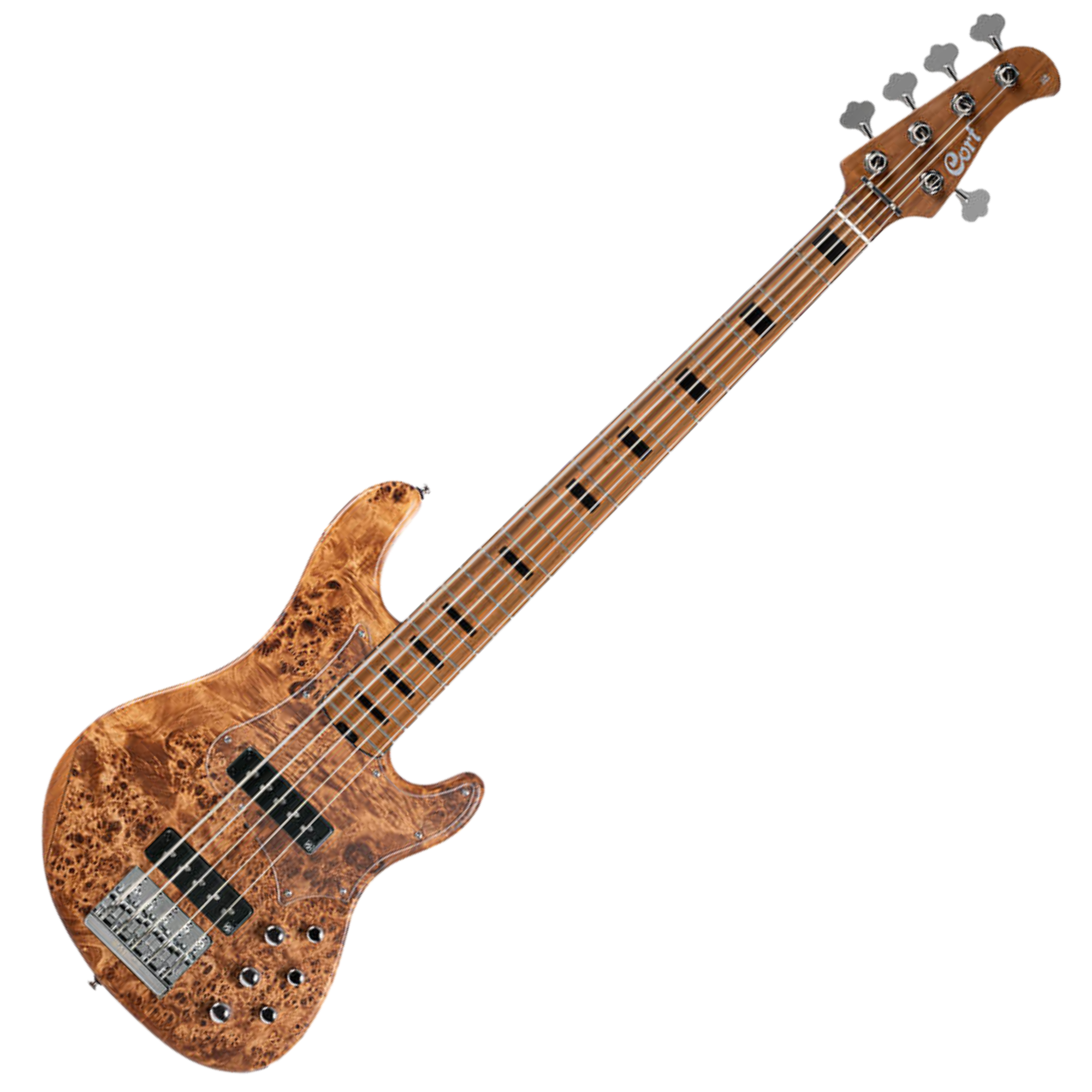Contrabaixo Cort GB-Modern 5 Cordas Open Pore Vintage Natural com Captadores Nordstrand e Pré Markbass
