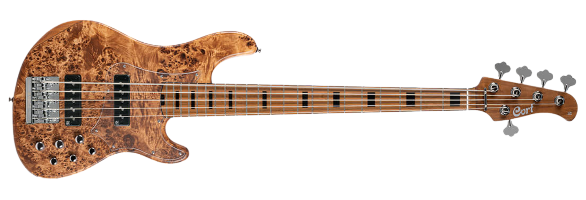 Contrabaixo Cort GB-Modern 5 Cordas Open Pore Vintage Natural com Captadores Nordstrand e Pré Markbass