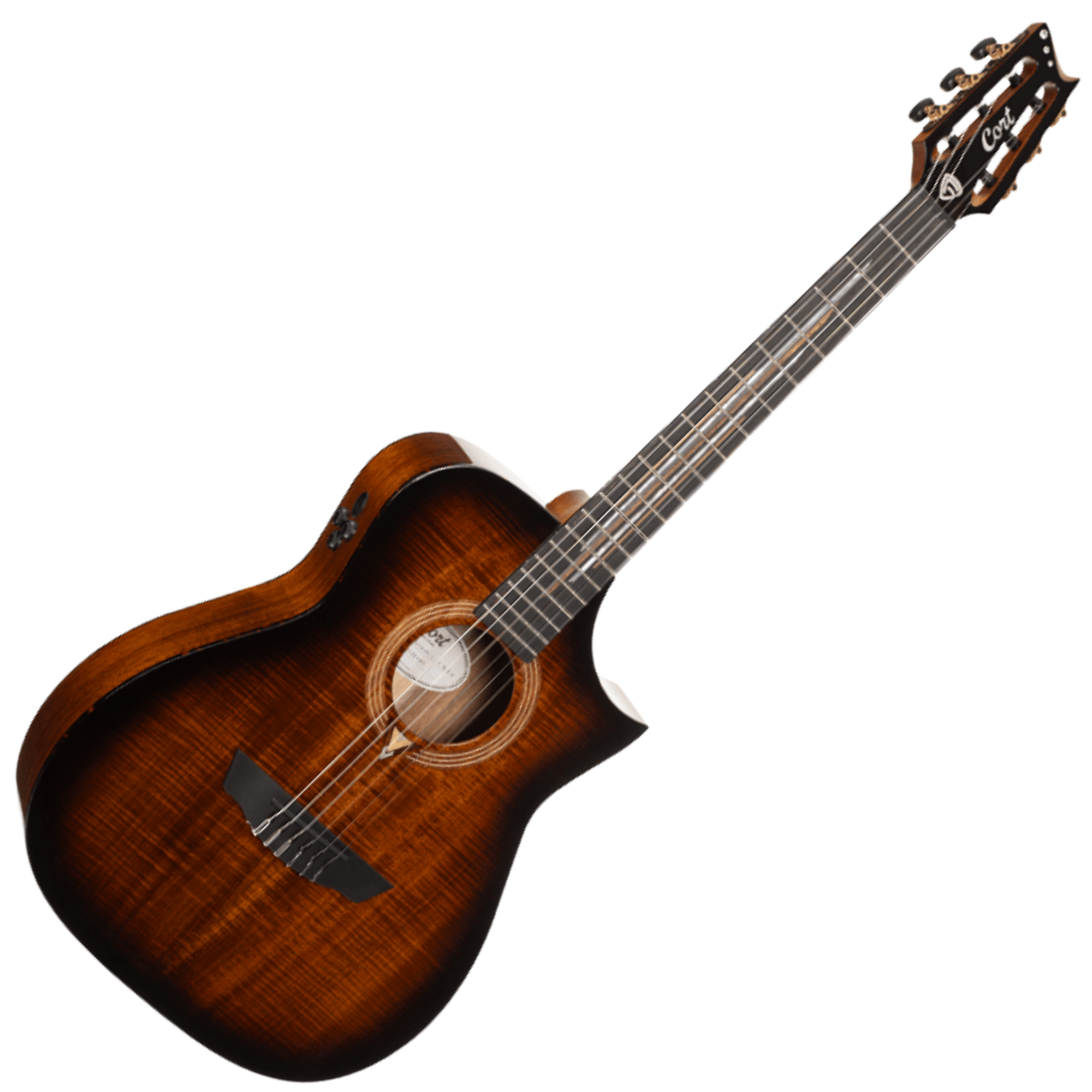 Violão Eletroacústico Cort Luxe Nylon II Frank Gambale Signature Tampo Sólido Flamed Blackwood Fishman Flex Blend