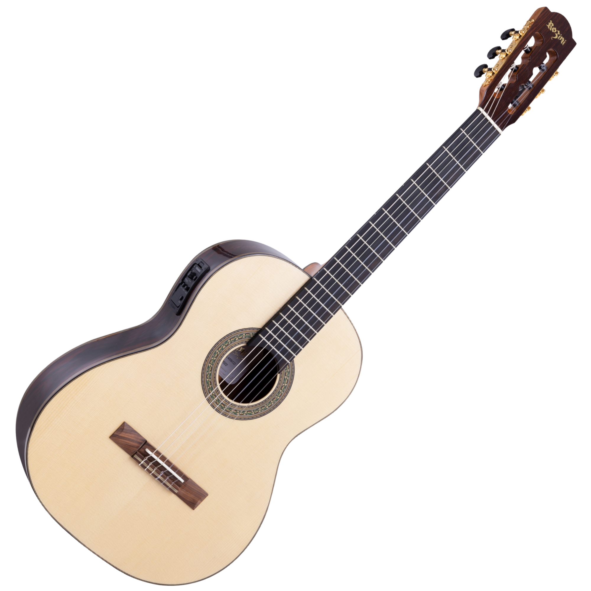 Violão Eletroacústico Rozini RX213.FC3.N.J EQ Fishman Clásica III Tampo Spruce Maciço Jacarandá Escala Ébano Natural
