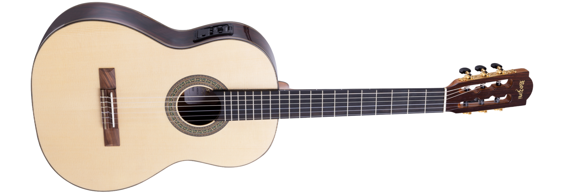 Violão Eletroacústico Rozini RX213.FC3.N.J EQ Fishman Clásica III Tampo Spruce Maciço Jacarandá Escala Ébano Natural
