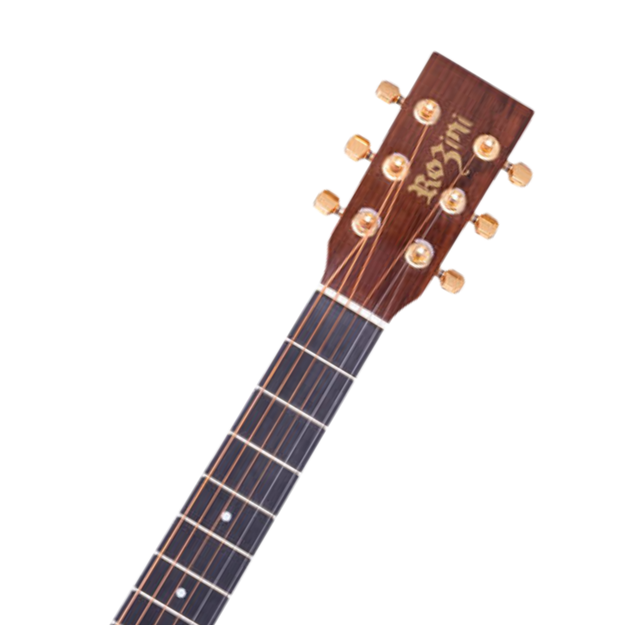 Violão Mini Travel Eletroacústico Rozini Premium Ativo EQ Fishman Presys Blend Tampo Spruce Maciço Louro Preto Natural