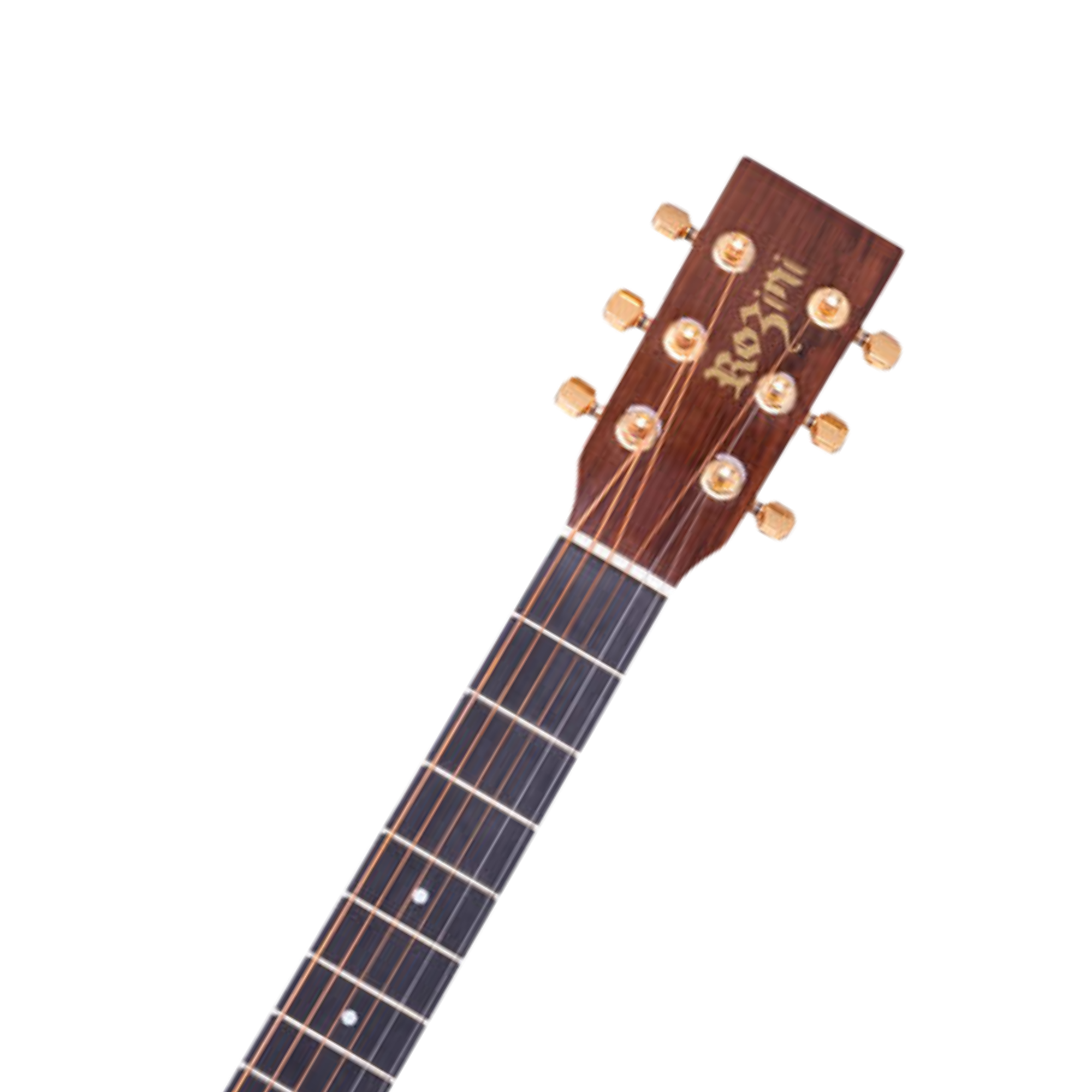Violão Mini Travel Eletroacústico Rozini Premium Ativo EQ Fishman Presys Plus Tampo Spruce Maciço Louro Preto Natural