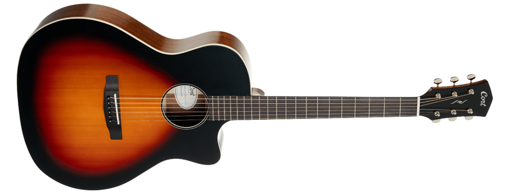 Violão Eletroacústico Aço Cort Core-GA Formosan Koa LBSG Light Burst Top Semi Gloss com Fishman Presys VT e Bag