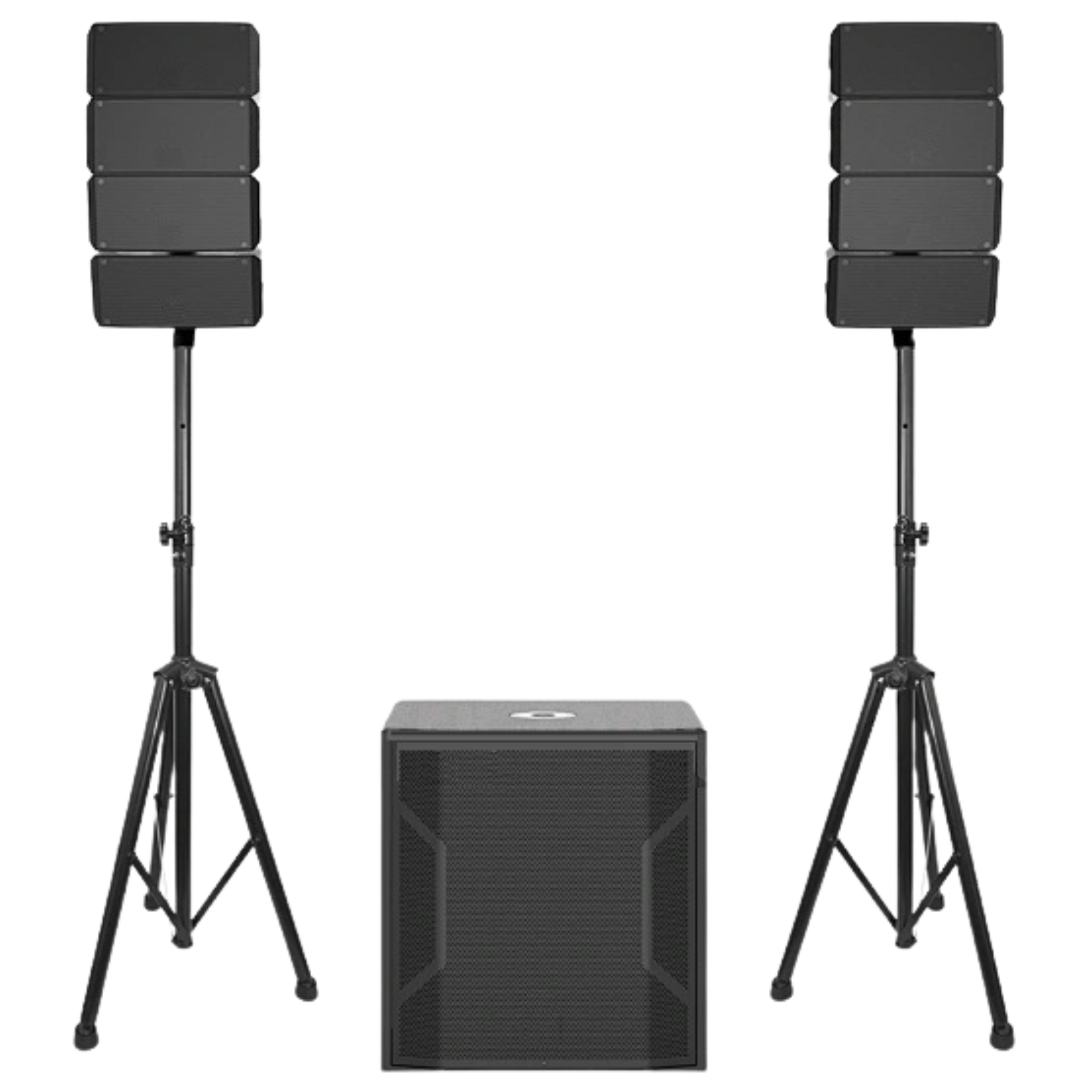Sistema de Coluna Boxx 042 com 2 Colunas e Subwoofer 15" Ativo 500W + 2x150W RMS DSP Classe D
