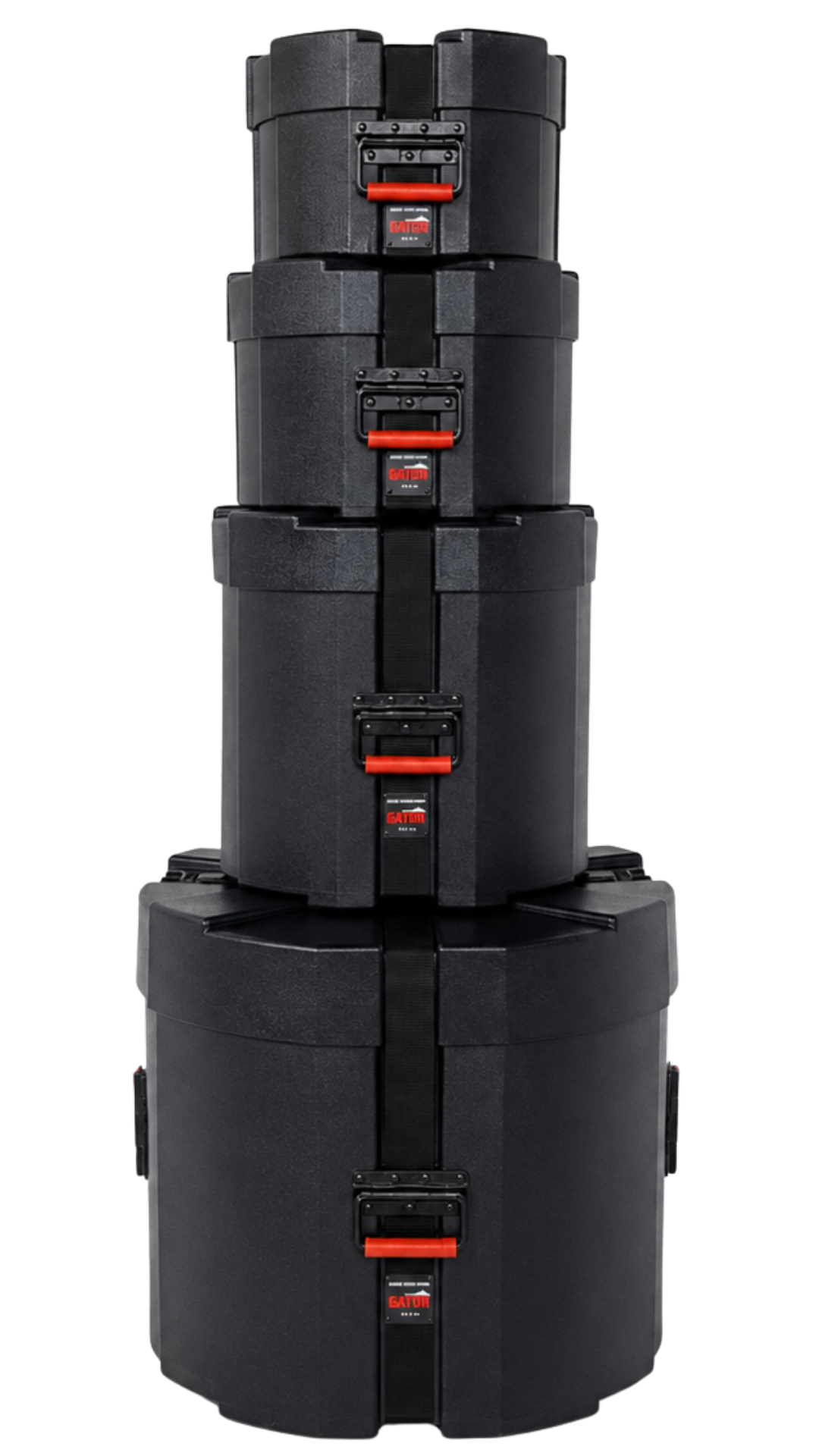 Cases para Bateria Gator GPCJZ Fusion Pack 4 Peças 10” 12” 14” 20” Rotomoldado com Gator Grooves