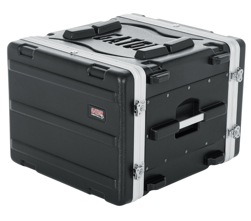 Rack Case Gator GR-8L 8U 19” Profundidade 19,25” em Polietileno com Trilhos Frontal e Traseiro e Travas com Chave
