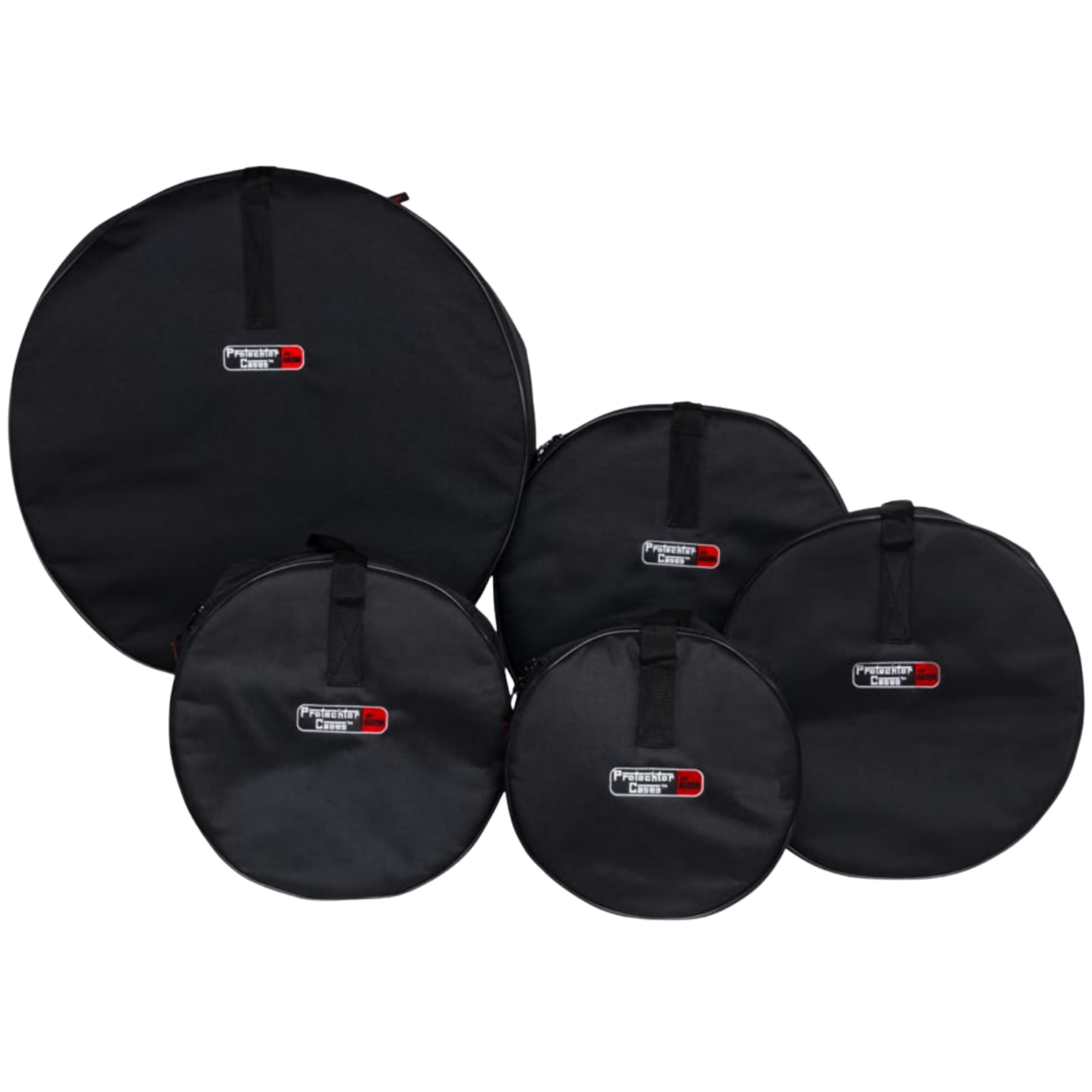 Set Bag Bateria Gator GP-ROCK-100 22" 10" 12" 16" Cx14 Nylon 600D Acolchoado para Bumbo, Toms, Surdo e Caixa