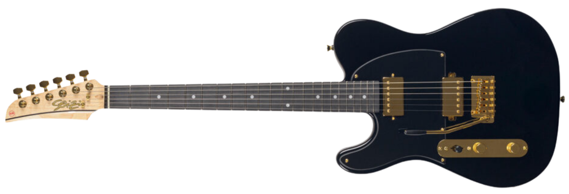 Guitarra Seizi Katana Kabuto TL HH Black Gold LH Canhoto com Captadores Jutsu Alnico V e Bag DeLuxe 10360753