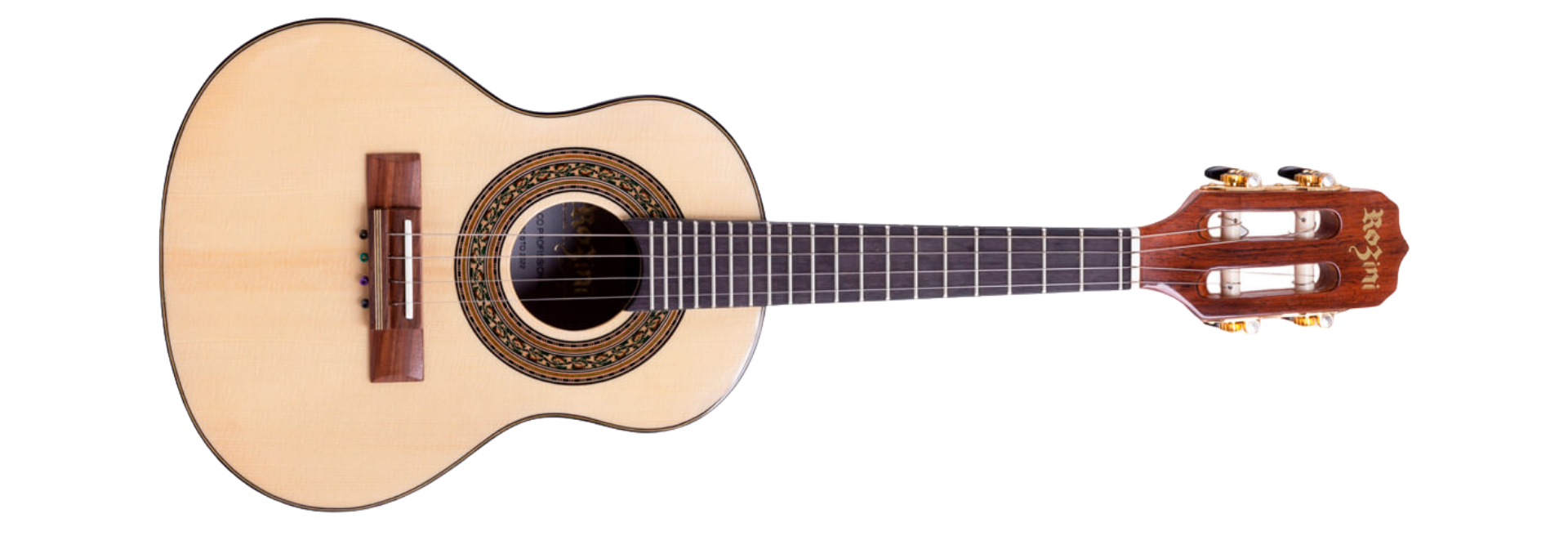 Cavaco Acústico Rozini RC07.AC.N.J Profissional NAT Natural Brilho Tampo Spruce Maciço Jacarandá da Bahia