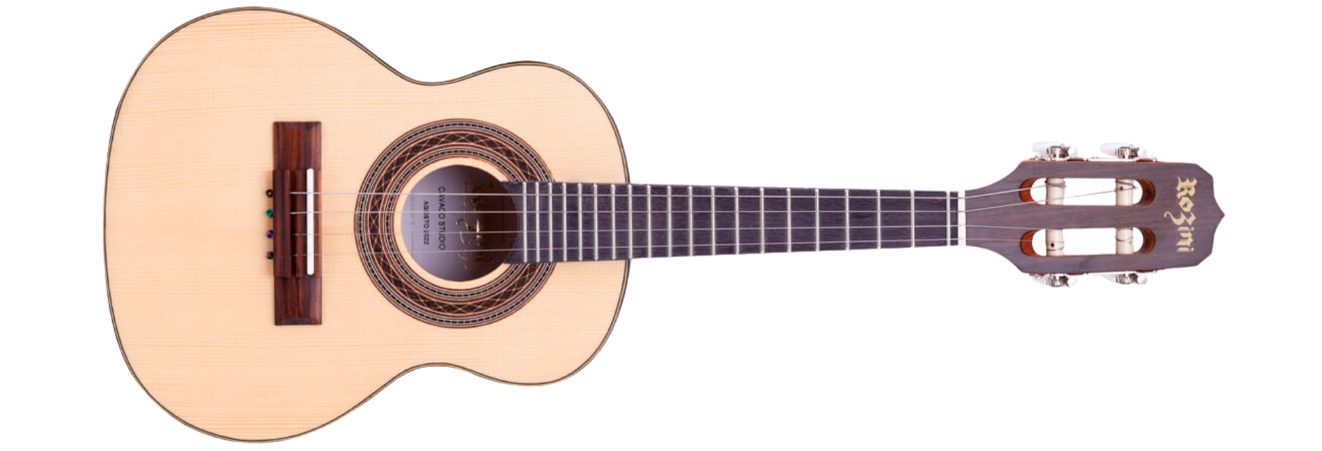 Cavaco Acústico Rozini RC12.AC.F.LP Studio Caixa Baixa NAT Natural Fosco Tampo Spruce Maciço Escala Purple-Heart