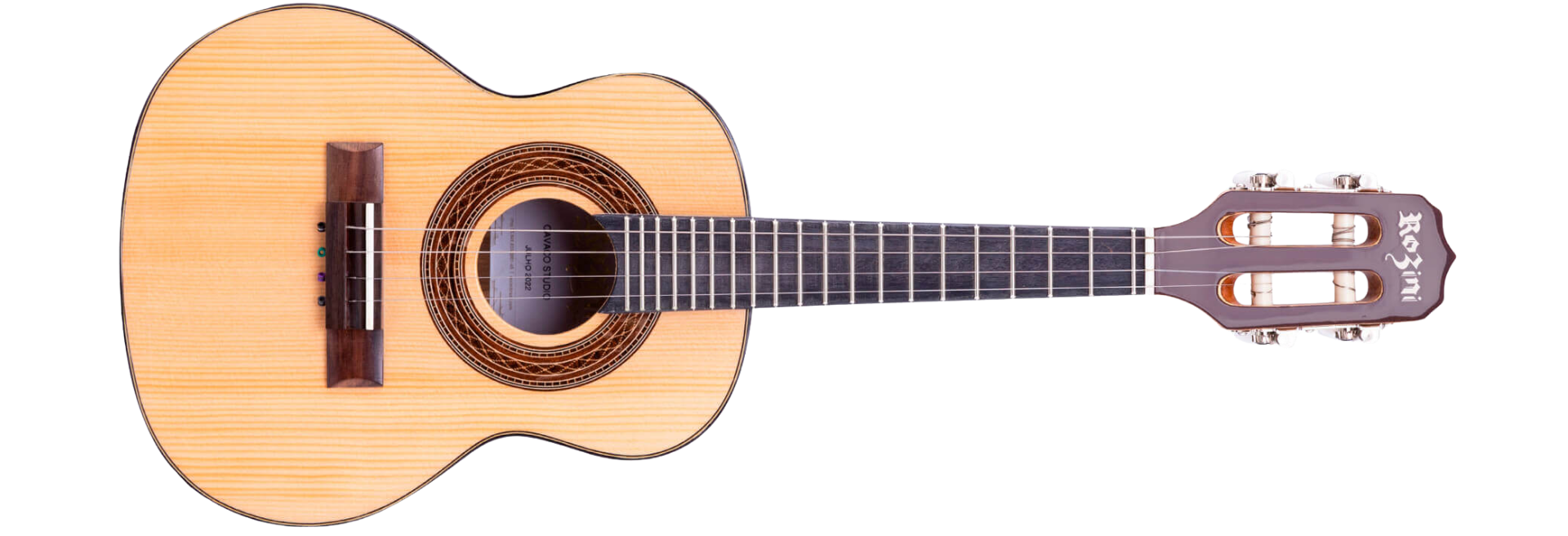 Cavaco Acústico Rozini RC12.AC.N.LP Studio Caixa Baixa NAT Natural Brilho Tampo Spruce Maciço Escala Purple-Heart