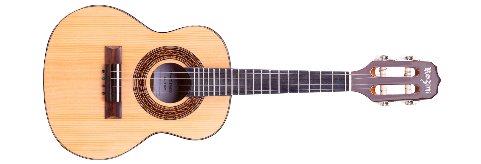 Cavaco Eletroacústico Rozini RC12.EL.N.LP Studio Caixa Baixa NAT Natural Brilho Tampo Spruce Maciço Escala Purple-Heart
