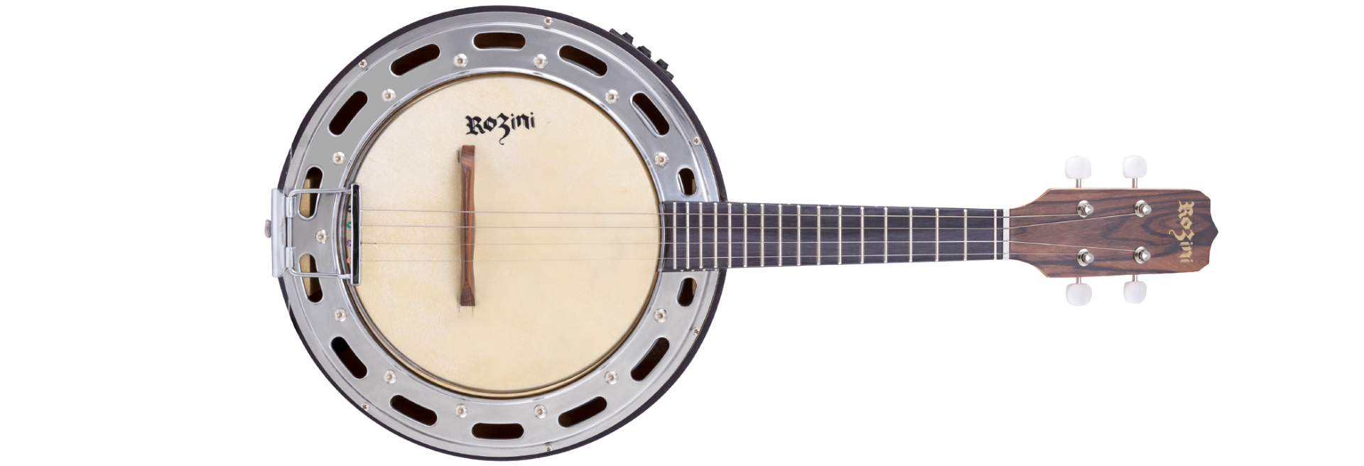 Banjo Rozini RJ14.EGC.F.I Estudante Caixa Alta Ativo NAT Natural Fosco Imbuia com Equalizador Rozini GC-2