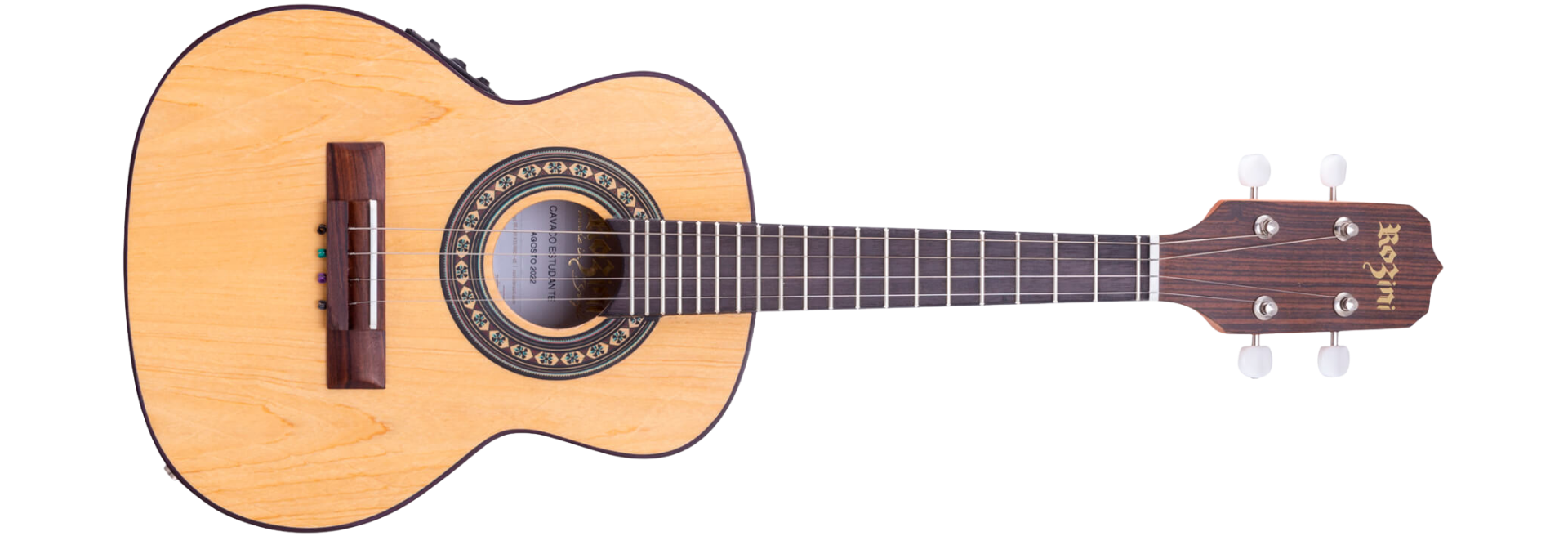 Cavaco Eletroacústico Rozini RC09.EGC.F.I Estudante Caixa Baixa NAT Natural Fosco Imbuia com Equalizador Rozini GC-2