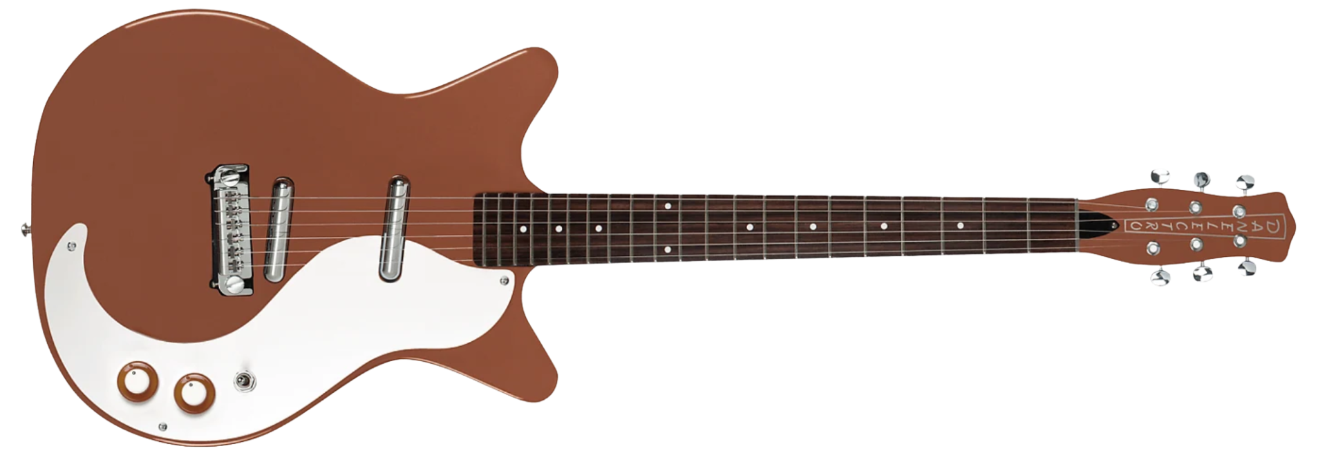 Guitarra Danelectro ’59 M NOS+ Copper Semi-Hollow com 2 Captadores NOS+ Lipstick e Ponte Wraparound