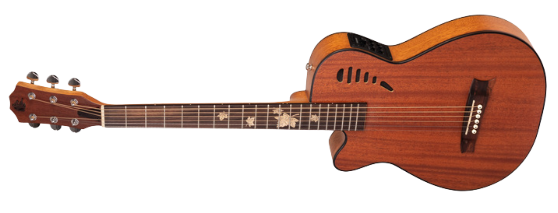 Violão Eletroacústico Aço Marquês VA-43MGSEQ LH Canhoto MGS Mahogany Fosco Super Flat com Fishman Presys+