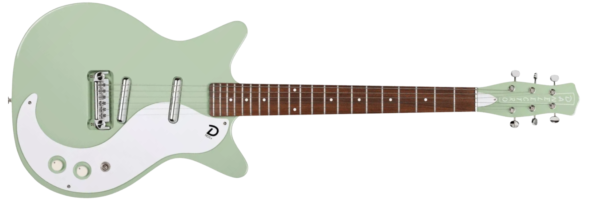 Guitarra Danelectro ’59 M NOS Keen Green Semi-Oca 6 Cordas com 2 Captadores NOS Lipstick