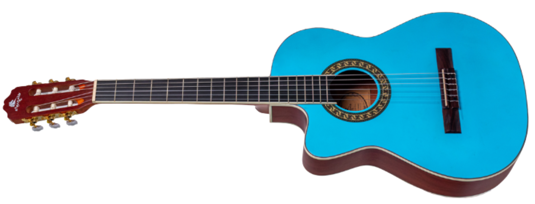 Violão Eletroacústico Nylon Marquês VN-17LBLEQ LH Canhoto LBL Light Blue Fosco Flat Cutaway com EQ 4BT Bluetooth
