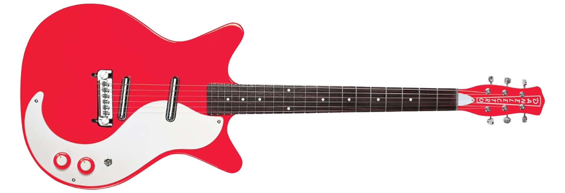Guitarra Danelectro ’59 M NOS Right On Red Semi-Oca 6 Cordas com 2 Captadores NOS Lipstick