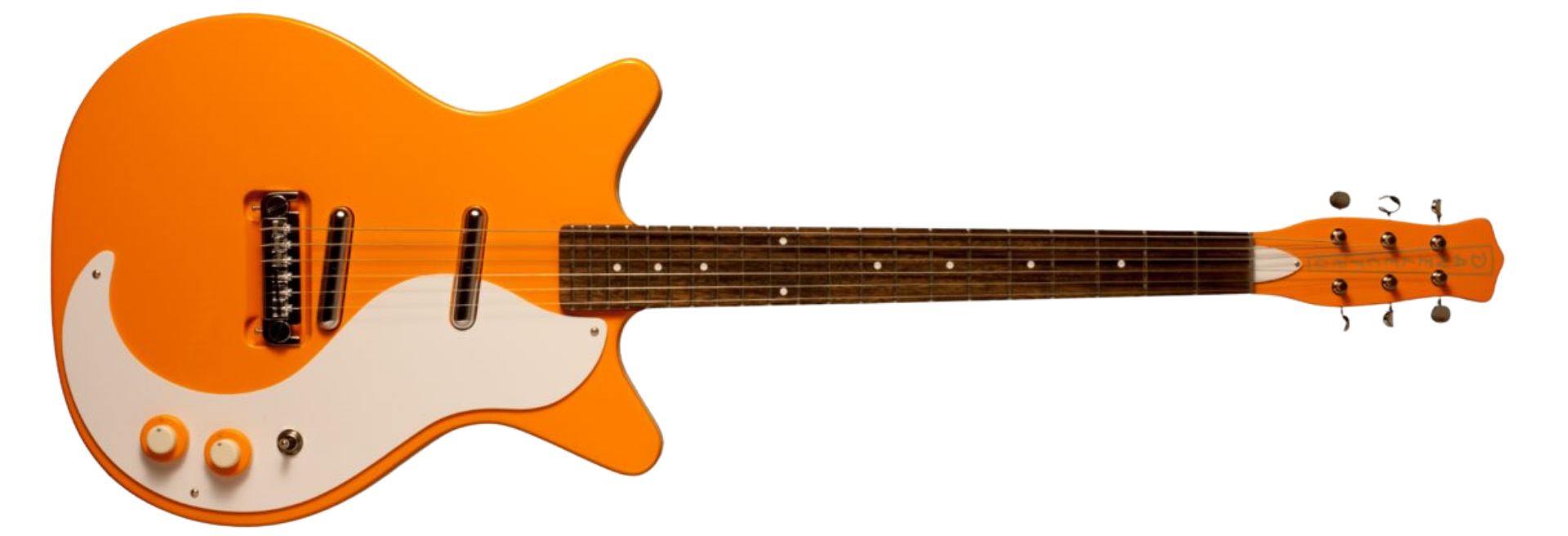 Guitarra Danelectro ’59 M NOS Orange Adelic Semi-Oca 6 Cordas com 2 Captadores NOS Lipstick