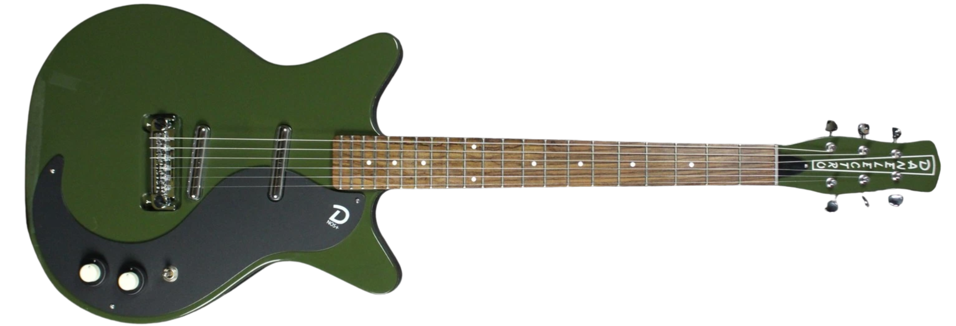 Guitarra Danelectro Blackout ’59 Green Envy 6 Cordas Semi-Oca com 2 Captadores Lipstick e Ponte Wraparound