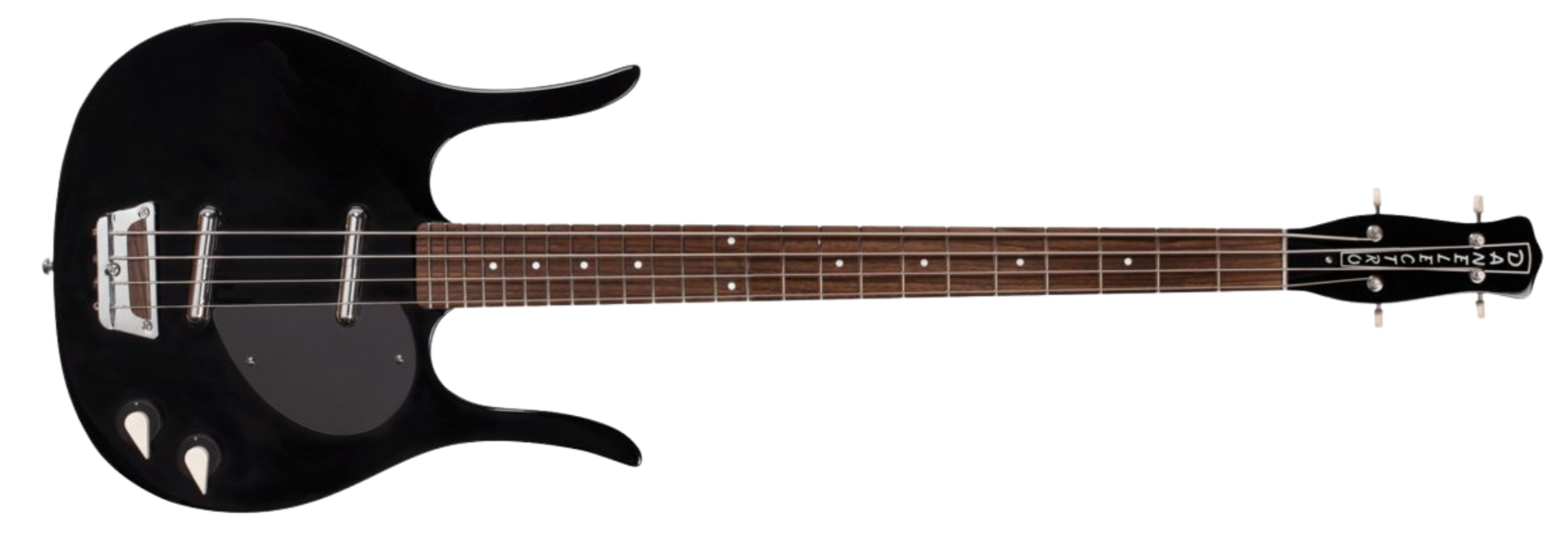 Contrabaixo Danelectro '58 Longhorn Bass BK Black 4 Cordas Semi-Oco com 2 Captadores Souped Up Lipstick