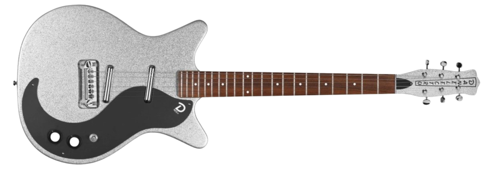 Guitarra Danelectro 59 M NOS Silver Metalflake 6 Cordas Semi-Oca com 2 Captadores Lipstick e Ponte Wraparound