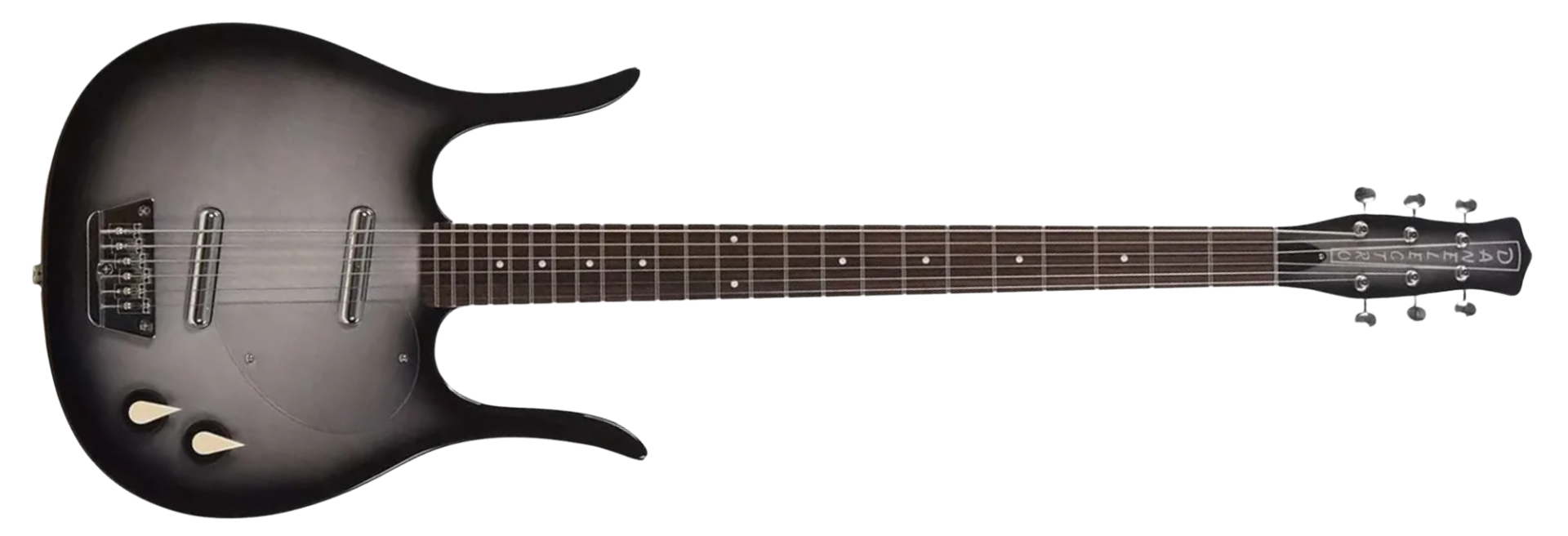 Guitarra Danelectro Longhorn Baritone Black Burst 6 Cordas Semi-Oca com 2 Captadores Lipstick e Escala